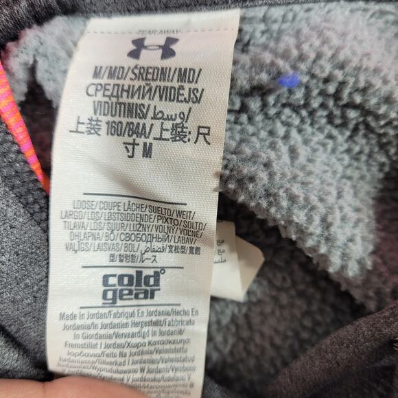 UNDER ARMOUR HOODIE GRAY‎ PINK WOMANS MEDIUM STORM - Picture 3 of 7